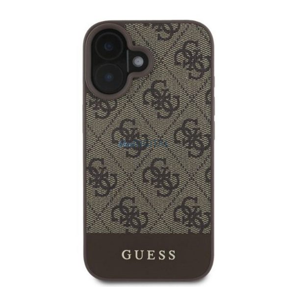 Guess GUHCP16SG4GLBR 4G Bottom Stripe tok iPhone 16 - barna