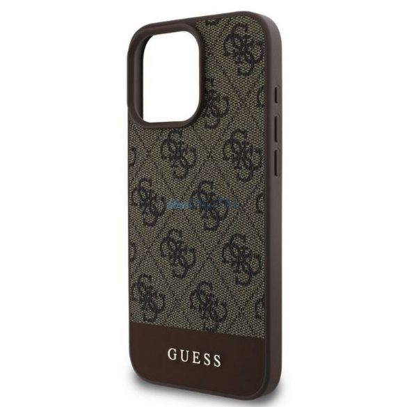 Guess GUHCP16XG4GLBR 4G Bottom Stripe tok iPhone 16 Pro Max - barna