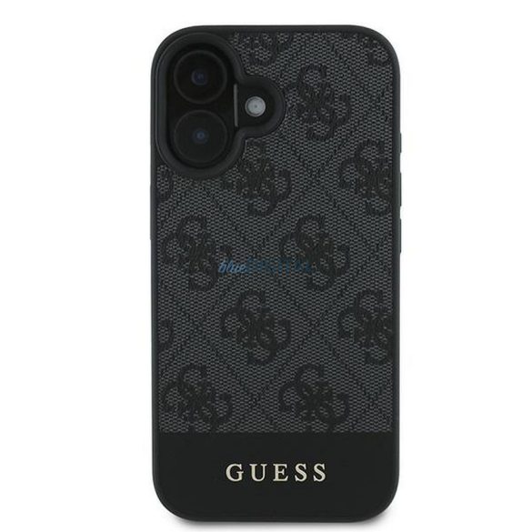 Guess GUHCP16MG4GLGR 4G Bottom Stripe tok iPhone 16 Plus - fekete