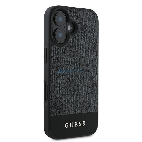 Guess GUHCP16MG4GLGR 4G Bottom Stripe tok iPhone 16 Plus - fekete