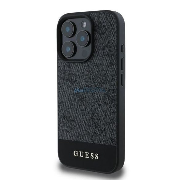 Guess GUHCP16LG4GLGR 4G Bottom Stripe tok iPhone 16 Pro - fekete