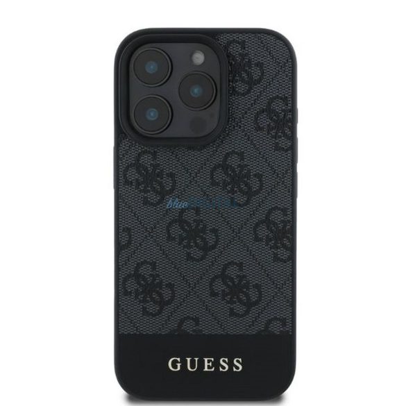 Guess GUHCP16LG4GLGR 4G Bottom Stripe tok iPhone 16 Pro - fekete