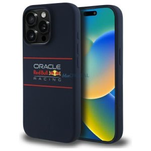 Red Bull RBHMP15L24SIHSRV Silicone Horizontal Centered Logo MagSafe-kompatibilis tok iPhone 15 Pro - sötétkék