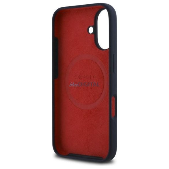 Red Bull RBHMP16S24SIOLRV Silicone Oversize Vertical Logo MagSafe-kompatibilis tok iPhone 16 - sötétkék