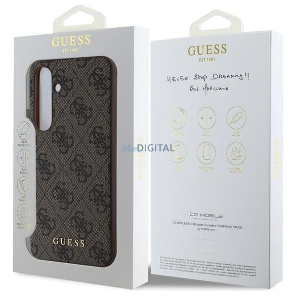 Guess GUHCS24FEG4GFBR 4G Metal Logo tok Samsung Galaxy S24 FE - barna