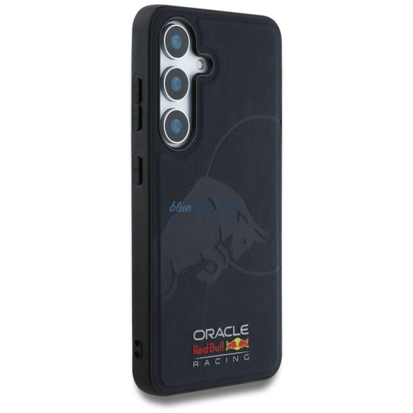 Red Bull RBHMS25L24PUBUFV Magnetic Meshed PU W/ Debossed Bull MagSafe-kompatibilis tok Samsung Galaxy S25 Ultra - tengerészkék