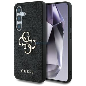 Guess GUHCS25M4GMGGR 4G PU Big Logo tok Samsung Galaxy S25 Plus - fekete