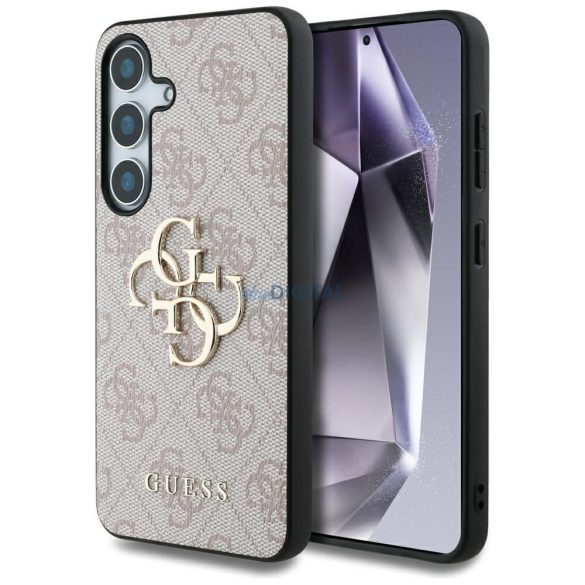 Guess GUHCS25M4GMGPI 4G PU Big Logo tok Samsung Galaxy S25 Plus - rózsaszín