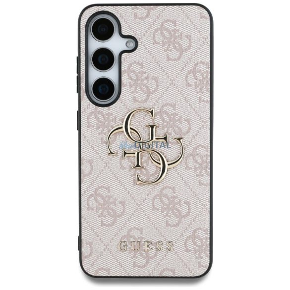 Guess GUHCS25M4GMGPI 4G PU Big Logo tok Samsung Galaxy S25 Plus - rózsaszín