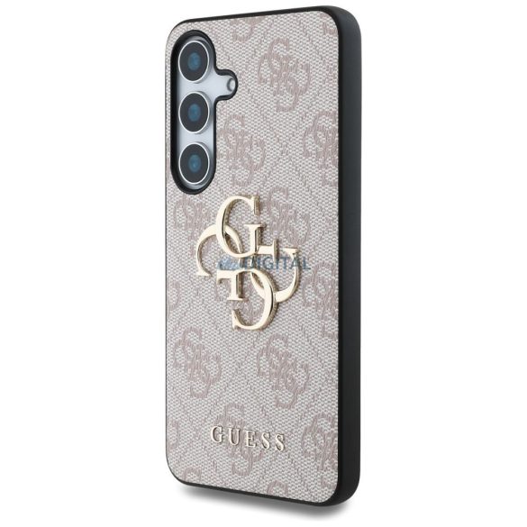Guess GUHCS25M4GMGPI 4G PU Big Logo tok Samsung Galaxy S25 Plus - rózsaszín