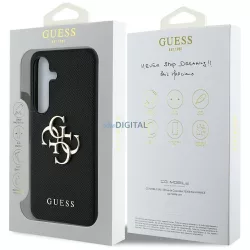   Guess GUHCS25SPGT4MBK PU Grained Big 4G and Classic Logo tok Samsung Galaxy S25 - fekete