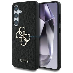 Guess GUHCS25MPGT4MBK PU Grained Big 4G and Classic Logo tok Samsung Galaxy S25 Plus - fekete