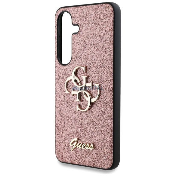 Guess GUHCS25SHG4SGP Fixed Glitter Big 4G tok Samsung Galaxy S25 - rózsaszín