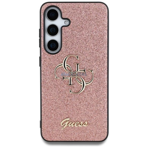 Guess GUHCS25SHG4SGP Fixed Glitter Big 4G tok Samsung Galaxy S25 - rózsaszín