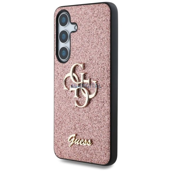 Guess GUHCS25SHG4SGP Fixed Glitter Big 4G tok Samsung Galaxy S25 - rózsaszín