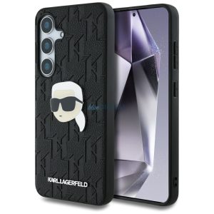 Karl Lagerfeld KLHCS25SPGKLKIPK PU Monogram Karl Head Pin tok Samsung Galaxy S25 - fekete