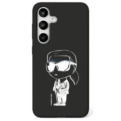   Karl Lagerfeld KLHMS25SPNYKGRTK Silicone Graffiti Ikonik MagSafe-kompatibilis tok Samsung Galaxy S25 - fekete