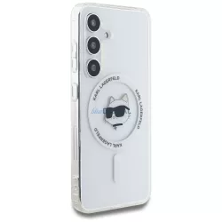   Karl Lagerfeld KLHMS25MHLSCHH IML Metal Choupette Head MagSafe-kompatibilis tok Samsung Galaxy S25 Plus - fehér