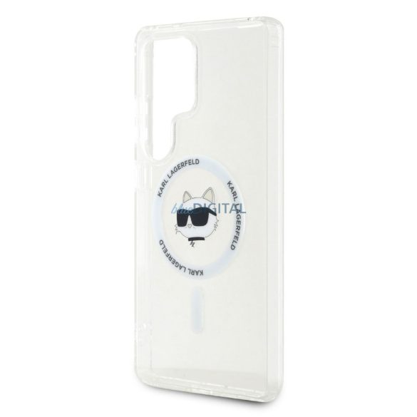 Karl Lagerfeld KLHMS25LHLSCHH IML Metal Choupette Head MagSafe-kompatibilis tok Samsung Galaxy S25 Ultra - fehér