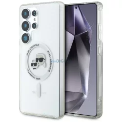   Karl Lagerfeld KLHMS25LHLSKCH IML Metal KC Heads MagSafe-kompatibilis tok Samsung Galaxy S25 Ultra - fehér
