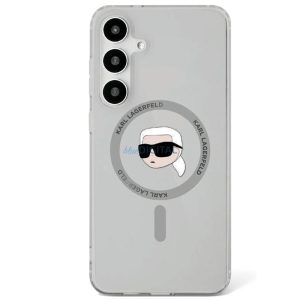 Karl Lagerfeld KLHMS25SHLSKIK IML Metal Karl Heads MagSafe-kompatibilis tok Samsung Galaxy S25 - fekete