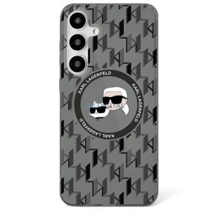 Karl Lagerfeld KLHMS25SHMCKMHK IML Metal Monogram KC Heads MagSafe-kompatibilis tok Samsung Galaxy S25 - fekete