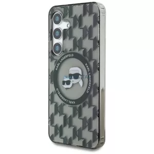 Karl Lagerfeld KLHMS25SHMCKMHK IML Metal Monogram KC Heads MagSafe-kompatibilis tok Samsung Galaxy S25 - fekete