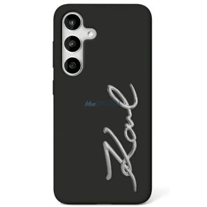 Karl Lagerfeld KLHCS25LSCMSMVK Silicone Sign Metal Logo tok Samsung Galaxy S25 Ultra - fekete