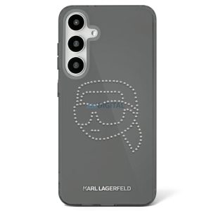 Karl Lagerfeld KLHCS25SHKHDCELK IML Rhinestones Karl Head tok Samsung Galaxy S25 - fekete