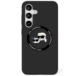   Karl Lagerfeld KLHMS25MSKCHTCK Silicone Double Heads MagSafe-kompatibilis tok Samsung Galaxy S25 Plus - fekete