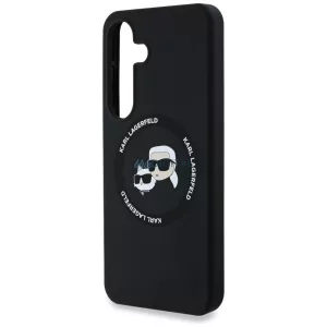 Karl Lagerfeld KLHMS25MSKCHTCK Silicone Double Heads MagSafe-kompatibilis tok Samsung Galaxy S25 Plus - fekete