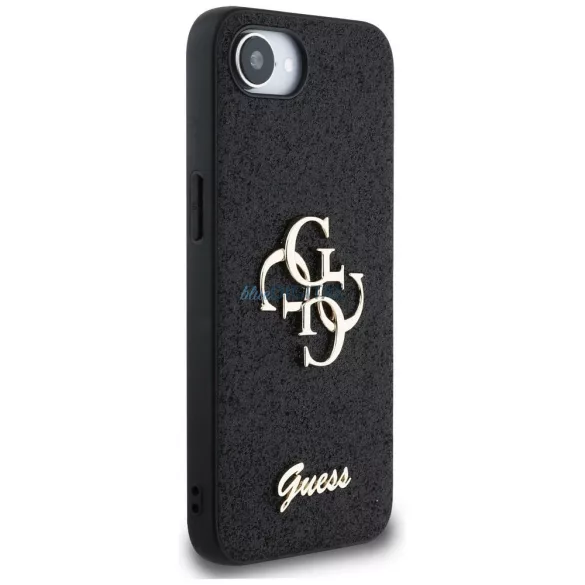 GUESS tok az iPhone 16e, GUHCPSE4HG4SGK (Fixed csillámos Big 4G) fekete