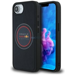 Red Bull RBHMPSE424PUMEVR Meshed PU Logo and Red Ring MagSafe-kompatibilis tok iPhone 16e - tengerészkék