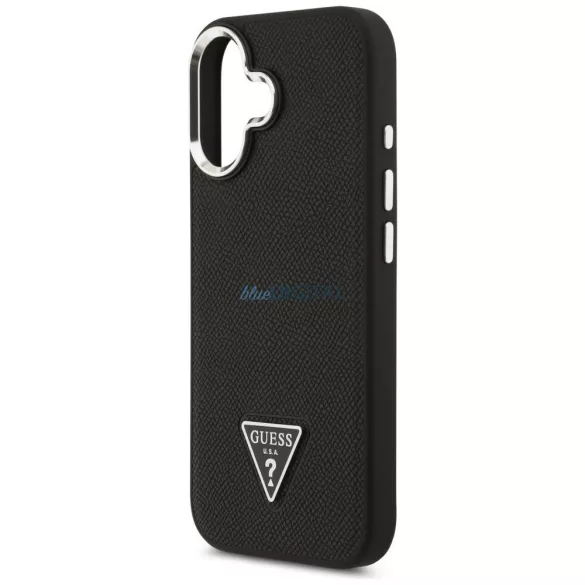 GUESS tok IPHONE 17 kompatibilis MagSafe GUHMP17SPGTSPSK (szemcsés PU háromszög logó) fekete