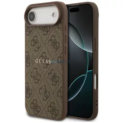   GUESS tok IPHONE 17 Air kompatibilis MagSafe GUHMP17MG4GFRW (PU 4G gyűrű klasszikus logó) barna