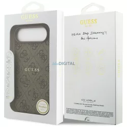   GUESS tok IPHONE 17 Air kompatibilis MagSafe GUHMP17MG4GFRW (PU 4G gyűrű klasszikus logó) barna