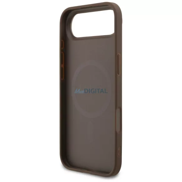 GUESS tok IPHONE 17 Air kompatibilis MagSafe GUHMP17MG4GFRW (PU 4G gyűrű klasszikus logó) barna