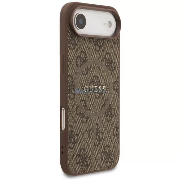 GUESS tok IPHONE 17 Air kompatibilis MagSafe GUHMP17MG4GFRW (PU 4G gyűrű klasszikus logó) barna