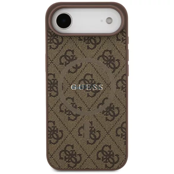 GUESS tok IPHONE 17 Air kompatibilis MagSafe GUHMP17MG4GFRW (PU 4G gyűrű klasszikus logó) barna