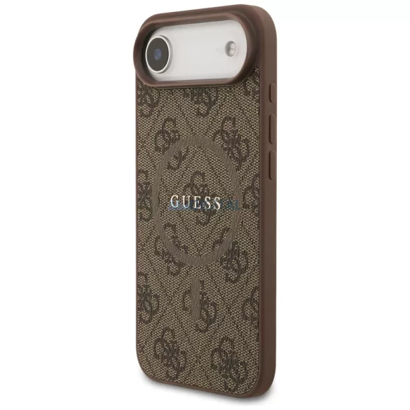GUESS tok IPHONE 17 Air kompatibilis MagSafe GUHMP17MG4GFRW (PU 4G gyűrű klasszikus logó) barna
