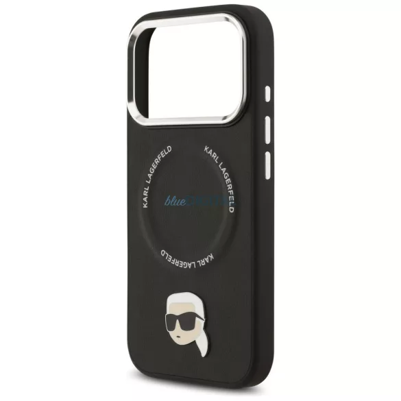 KARL LAGERFELD tok IPHONE 17 Pro kompatibilis MagSafe KLHMP17LPSMLRKLK (PU Karl Pin) fekete