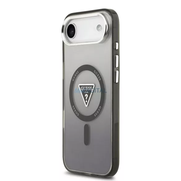 GUESS tok IPHONE 17 Air kompatibilis MagSafe GUHMP17MHGTMLCGK (IML Gradient W/ háromszög logó) fekete
