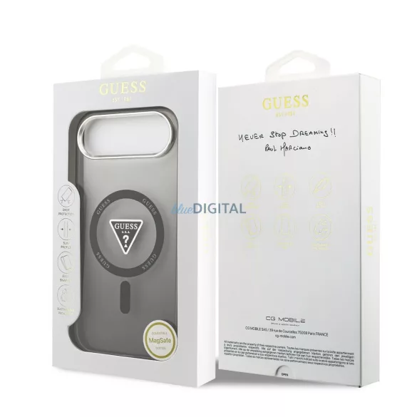 GUESS tok IPHONE 17 Air kompatibilis MagSafe GUHMP17MHGTMLCGK (IML Gradient W/ háromszög logó) fekete
