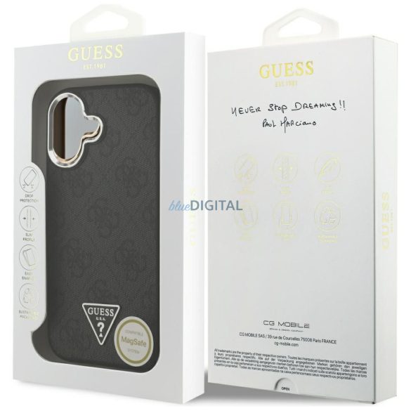 GUESS tok az IPHONE 17 kompatibilis MagSafe GUHMP17SP4TSRCMK (PU 4G W/Triangle Logo SL) fekete