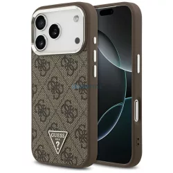   GUESS tok az IPHONE 17 Pro-hoz, kompatibilis a MagSafe GUHMP17LP4TSRCMW (PU 4G W/Triangle Logo SL) barna