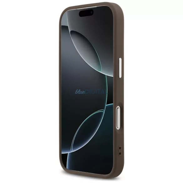GUESS tok az IPHONE 17 Pro-hoz, kompatibilis a MagSafe GUHMP17LP4TSRCMW (PU 4G W/Triangle Logo SL) barna