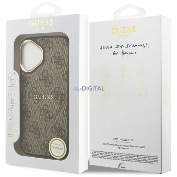 GUESS tok IPHONE 17 kompatibilis a MagSafe GUHMP17SP4MSEGCW (PU 4G W/ Classic) barna