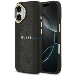   GUESS tok IPHONE 17 kompatibilis MagSafe GUHMP17SPG4SEMCK (PU W/ 4G csík) fekete
