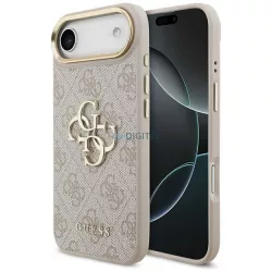  GUESS tok az IPHONE 17 Air készülékhez GUHCP17M4GMGCPI (PU W/ Big 4G Classic Logo) arany rózsaszínű