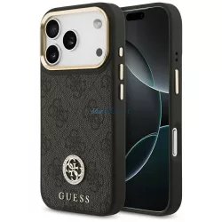   GUESS tok az IPHONE 17 Pro-hoz kompatibilis a MagSafe GUHMP17LP4GRMDEK (PU W/ 4G Strass Logo) fekete
